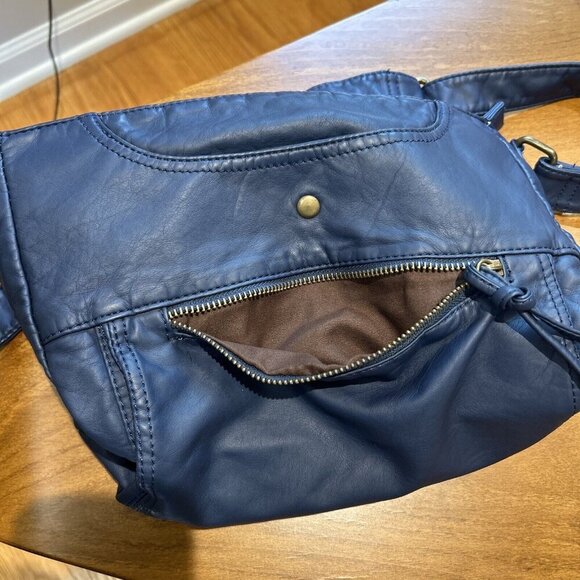 Scarleton Purse Handbag Satchel Shoulder Crossbody Blue Pockets Zipper - Picture 9 of 12